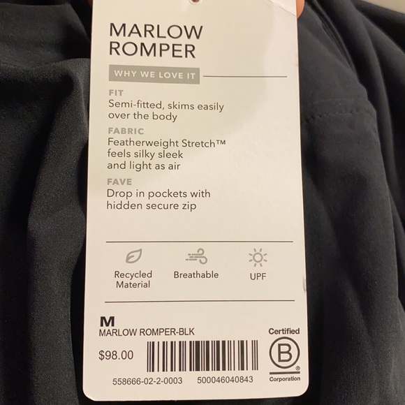 Athleta Marlow Romper // Black - Picture 9 of 15